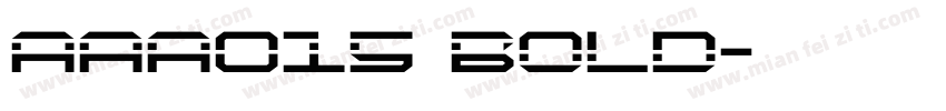 AAA015 Bold字体转换